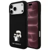 Karl Lagerfeld - Silicone Karl & Choupette Metal Pin (KLHCP18XSMHKCNPK) - iPhone 18 Pro Max / iPhone 17 Pro Max - Balck