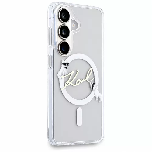 Karl Lagerfeld - IML Choupette and Karl Script Logo MagSafe (KLHMS26FE5HKSCAH) - Samsung Galaxy S26 FE - Transparent