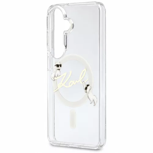 Karl Lagerfeld - IML Choupette and Karl Script Logo MagSafe (KLHMS26FE5HKSCAH) - Samsung Galaxy S26 FE - Transparent