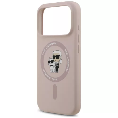 Karl Lagerfeld - Silicone KC Body Ring MagSafe (KLHMP18XSCMKCRHP) - iPhone 18 Pro Max / iPhone 17 Pro Max - Pink