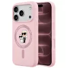 Karl Lagerfeld - Silicone KC Body Ring MagSafe (KLHMP18XSCMKCRHP) - iPhone 18 Pro Max / iPhone 17 Pro Max - Pink