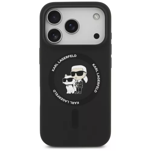 Karl Lagerfeld - Silicone KC Body Ring MagSafe (KLHMP18XSCMKCRHK) - iPhone 18 Pro Max / iPhone 17 Pro Max - Black