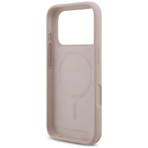 Karl Lagerfeld - Silicone KC Body Ring MagSafe (KLHMP18LSCMKCRHP) - iPhone 18 Pro / iPhone 17 Pro - Pink