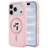 Karl Lagerfeld - Silicone KC Body Ring MagSafe (KLHMP18LSCMKCRHP) - iPhone 18 Pro / iPhone 17 Pro - Pink