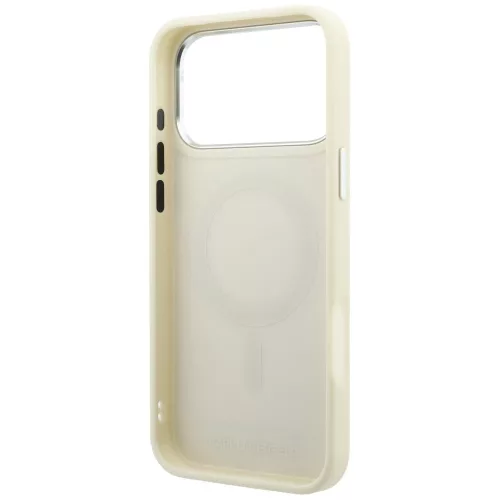 Karl Lagerfeld - Ring Stand 360 Saffiano MagSafe (KLHMP18L6PSARSKME) - iPhone 18 Pro / iPhone 17 Pro - Beige