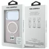 Karl Lagerfeld - Leather Ring Stand 360 C Pin MagSafe (KLHMP18XPSRSCHHP) - iPhone 18 Pro Max / iPhone 17 Pro Max - Pink