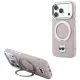Karl Lagerfeld - Leather Ring Stand 360 C Pin MagSafe (KLHMP18LPSRSCHHP) - iPhone 18 Pro / iPhone 17 Pro - Pink