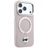 Karl Lagerfeld - Leather Ring Stand 360 C Pin MagSafe (KLHMP18LPSRSCHHP) - iPhone 18 Pro / iPhone 17 Pro - Pink