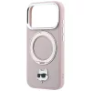 Karl Lagerfeld - Leather Ring Stand 360 C Pin MagSafe (KLHMP18LPSRSCHHP) - iPhone 18 Pro / iPhone 17 Pro - Pink