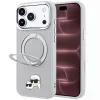 Karl Lagerfeld - Leather Ring Stand 360 KC Pin MagSafe (KLHMP18XPSRSKCHG) - iPhone 18 Pro Max / iPhone 17 Pro Max - Grey