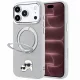 Karl Lagerfeld - Leather Ring Stand 360 KC Pin MagSafe (KLHMP18XPSRSKCHG) - iPhone 18 Pro Max / iPhone 17 Pro Max - Grey