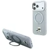 Karl Lagerfeld - Leather Ring Stand 360 KC Pin MagSafe (KLHMP18XPSRSKCHG) - iPhone 18 Pro Max / iPhone 17 Pro Max - Grey