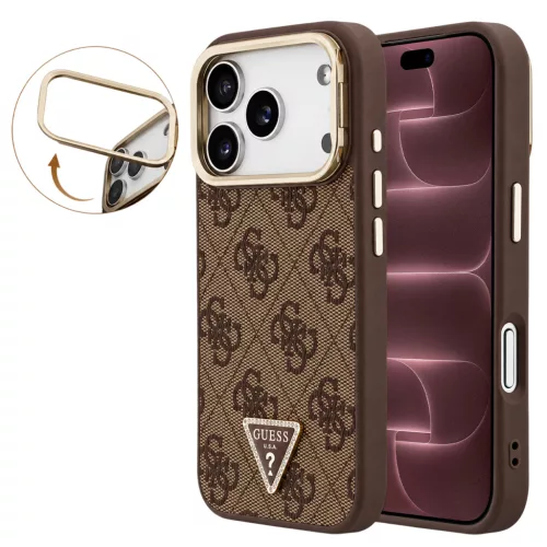Guess - Hardcase 4G Triangle Logo & Stand Camera MagSafe (GUHMP18XPCS4GPTW) - iPhone 18 Pro Max / iPhone 17 Pro Max - Brown