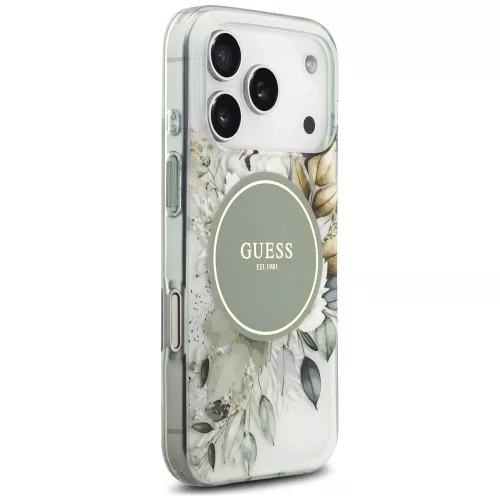 Guess - IML Flower & Tonal Circle MagSafe (GUHMP18XHFWBDCEN) - iPhone 18 Pro Max / iPhone 17 Pro Max - Green