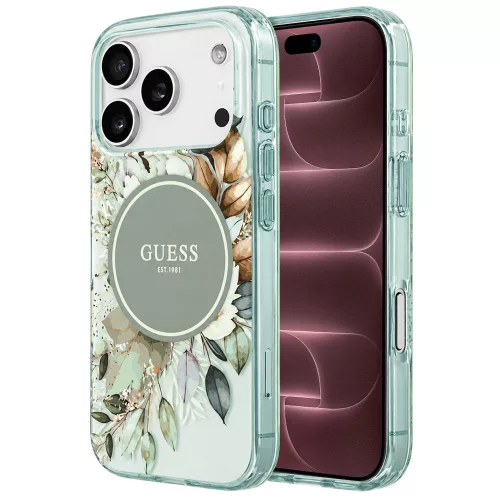 Guess - IML Flower & Tonal Circle MagSafe (GUHMP18XHFWBDCEN) - iPhone 18 Pro Max / iPhone 17 Pro Max - Green