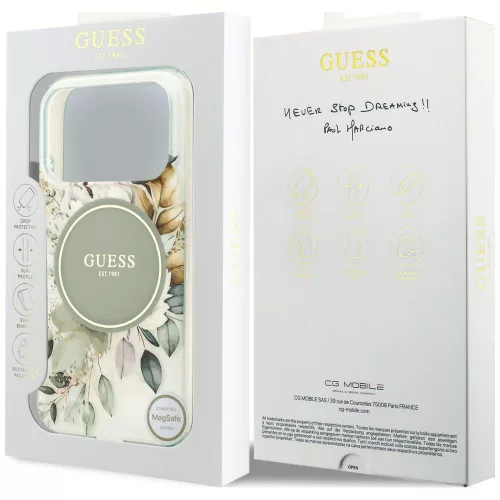 Guess - IML Flower & Tonal Circle MagSafe (GUHMP18XHFWBDCEN) - iPhone 18 Pro Max / iPhone 17 Pro Max - Green