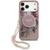 Guess - IML Flowers with Pearl Strap MagSafe (GUHMP18XHFWBRCESP) - iPhone 18 Pro Max / iPhone 17 Pro Max - Pink