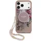 Guess - IML Flowers with Pearl Strap MagSafe (GUHMP18LHFWBRCESP) - iPhone 18 Pro / iPhone 17 Pro - Pink