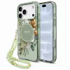 Guess - IML Flowers with Pearl Strap MagSafe (GUHMP18LHFWBRCESN) - iPhone 18 Pro / iPhone 17 Pro - Green