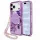 Guess - IML Flowers with Pearl Strap MagSafe (GUHMP18LHFWBRCESU) - iPhone 18 Pro / iPhone 17 Pro - Purple