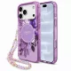 Guess - IML Flowers with Pearl Strap MagSafe (GUHMP18LHFWBRCESU) - iPhone 18 Pro / iPhone 17 Pro - Purple