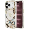 Guess - IML Metal Glitter Flowers Triangle MagSafe (GUHMP18XHFLPEDH) - iPhone 18 Pro Max / iPhone 17 Pro Max - White