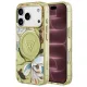 Guess - IML Metal Glitter Flowers Triangle MagSafe (GUHMP18XHFLPEDN) - iPhone 18 Pro Max / iPhone 17 Pro Max - Green