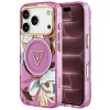 Guess - IML Metal Glitter Flowers Triangle MagSafe (GUHMP18XHFLPEDU) - iPhone 18 Pro Max / iPhone 17 Pro Max - Purple