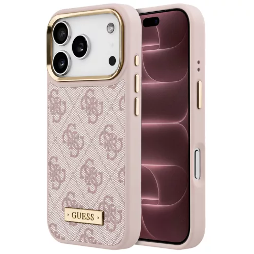 Guess - Hardcase 4G Logo Plate MagSafe (GUHMP18XU4GPRP) - iPhone 18 Pro Max / iPhone 17 Pro Max - Pink