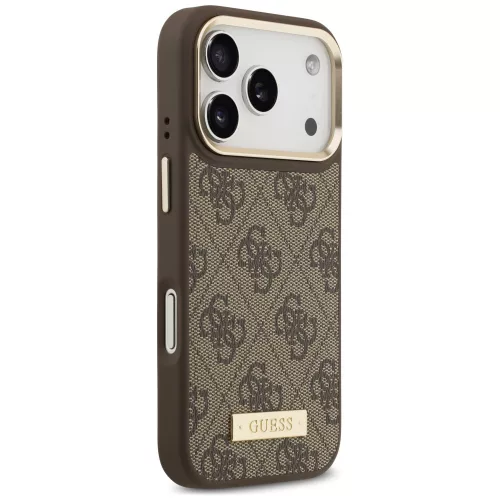 Guess - Hardcase 4G Logo Plate MagSafe (GUHMP18XU4GPRW) - iPhone 18 Pro Max / iPhone 17 Pro Max - Brown