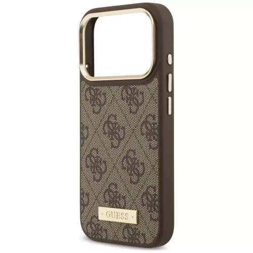 Guess - Hardcase 4G Logo Plate MagSafe (GUHMP18XU4GPRW) - iPhone 18 Pro Max / iPhone 17 Pro Max - Brown