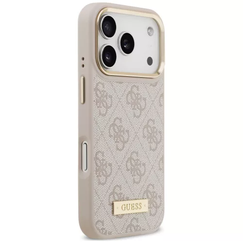 Guess - Hardcase 4G Logo Plate MagSafe (GUHMP18LU4GPRP) - iPhone 18 Pro / iPhone 17 Pro - Pink