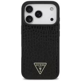  Guess - Croco Triangle Logo MagSafe (GUHMP18LPCRTHCK) - iPhone 18 Pro / iPhone 17 Pro - Black