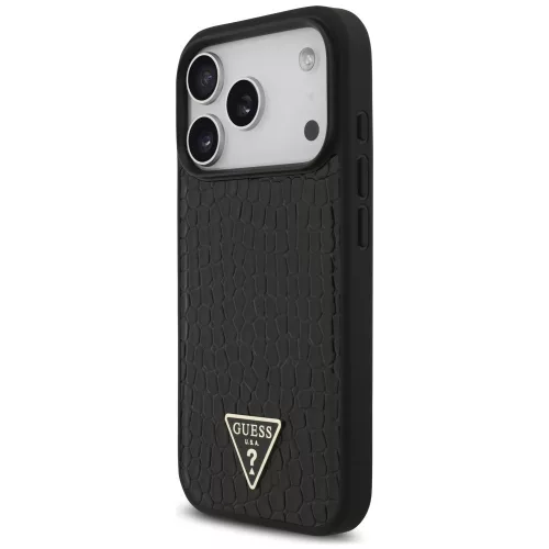 Guess - Croco Triangle Logo MagSafe (GUHMP18XPCRTHCK) - iPhone 18 Pro Max / iPhone 17 Pro Max - Black