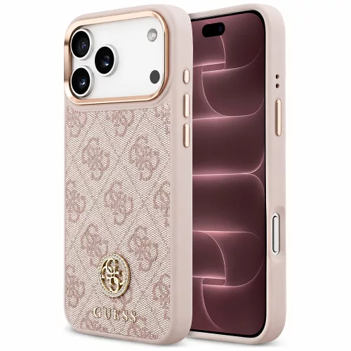 Guess - Hardcase 4G Strass Logo MagSafe (GUHMP18XP4GRMDEP) - iPhone 18 Pro Max / iPhone 17 Pro Max - Pink