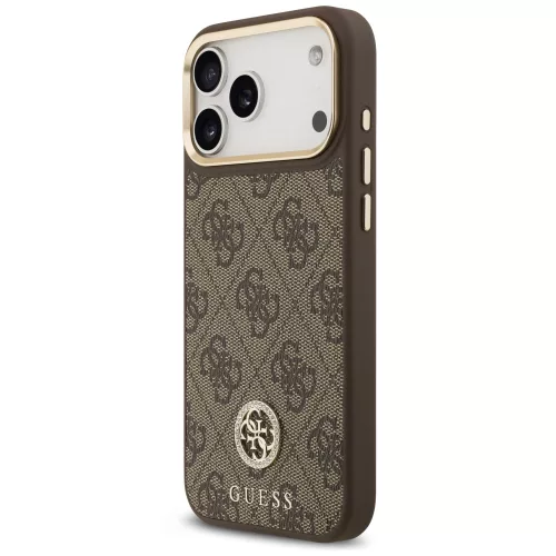 Guess - Hardcase 4G Strass Logo MagSafe (GUHMP18XP4GRMDEW) - iPhone 18 Pro Max / iPhone 17 Pro Max - Brown