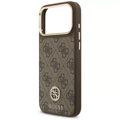 Guess - Hardcase 4G Strass Logo MagSafe (GUHMP18XP4GRMDEW) - iPhone 18 Pro Max / iPhone 17 Pro Max - Brown