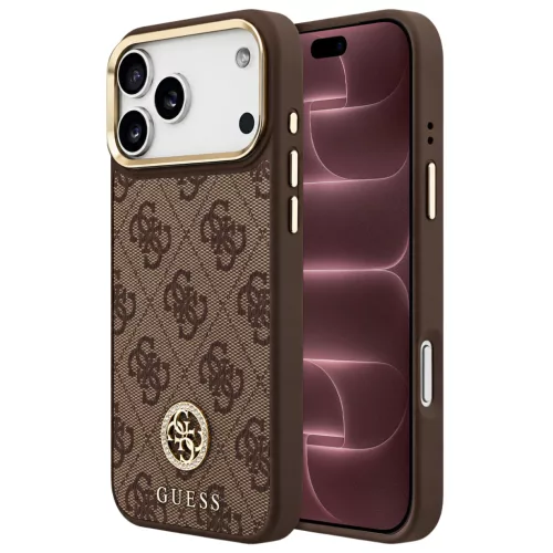Guess - Hardcase 4G Strass Logo MagSafe (GUHMP18XP4GRMDEW) - iPhone 18 Pro Max / iPhone 17 Pro Max - Brown