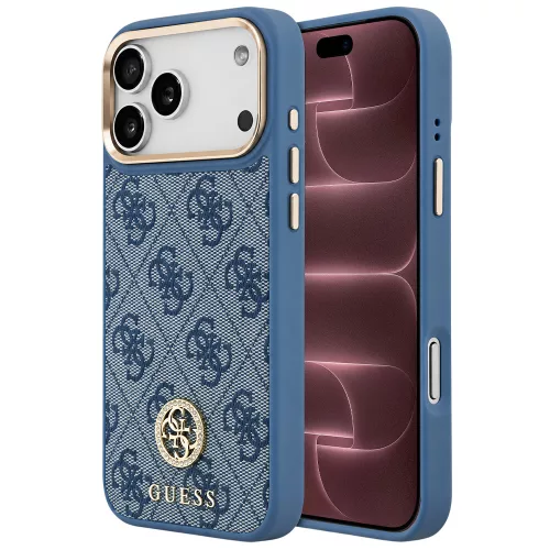 Guess - Hardcase 4G Strass Logo MagSafe (GUHMP18XP4GRMDEB) - iPhone 18 Pro Max / iPhone 17 Pro Max - Blue