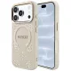 Guess - Saffiano Peony & Ring MagSafe (GUHMP18LPSAMSECE) - iPhone 18 Pro / iPhone 17 Pro - Beige