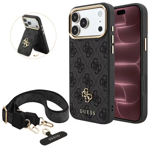 Guess - Hardcase 4G Cardslot & Big Strap MagSafe (GUBPHUP18XP4SM44CK) - iPhone 18 Pro Max / iPhone 17 Pro Max - Black