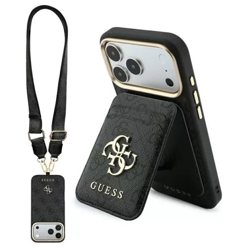 Guess - Hardcase 4G Cardslot & Big Strap MagSafe (GUBPHUP18LP4SM44CK) - iPhone 18 Pro / iPhone 17 Pro - Black