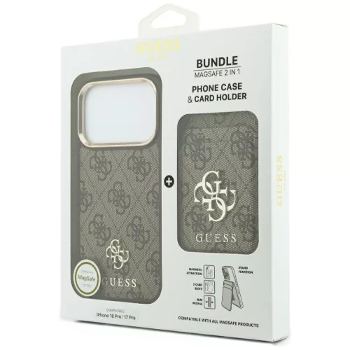 Guess - Hardcase 4G Cardslot MagSafe (GUBPHCP18XP4SM44CW) - iPhone 18 Pro Max / iPhone 17 Pro Max - Brown