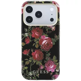   Guess - Blossom Roses Print MagSafe (GUHMP18X6PWGTBEK) - iPhone 18 Pro Max / iPhone 17 Pro Max - Black