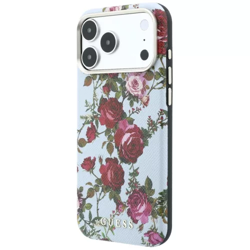 Guess - Blossom Roses Print MagSafe (GUHMP18X6PWGTBEB) - iPhone 18 Pro Max / iPhone 17 Pro Max - Light Blue
