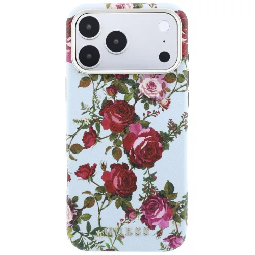 Guess - Blossom Roses Print MagSafe (GUHMP18L6PWGTBEB) - iPhone 18 Pro / iPhone 17 Pro - Light Blue