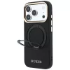 Guess - Grained Leather Ring Stand 360 Classic Logo MagSafe (GUHMP18L6PSGRSCLK) - iPhone 18 Pro / iPhone 17 Pro - Black