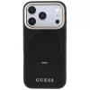 Guess - Grained Leather Ring Stand 360 Classic Logo MagSafe (GUHMP18L6PSGRSCLK) - iPhone 18 Pro / iPhone 17 Pro - Black