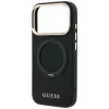 Guess - Grained Leather Ring Stand 360 Classic Logo MagSafe (GUHMP18L6PSGRSCLK) - iPhone 18 Pro / iPhone 17 Pro - Black
