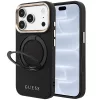 Guess - Grained Leather Ring Stand 360 Classic Logo MagSafe (GUHMP18L6PSGRSCLK) - iPhone 18 Pro / iPhone 17 Pro - Black